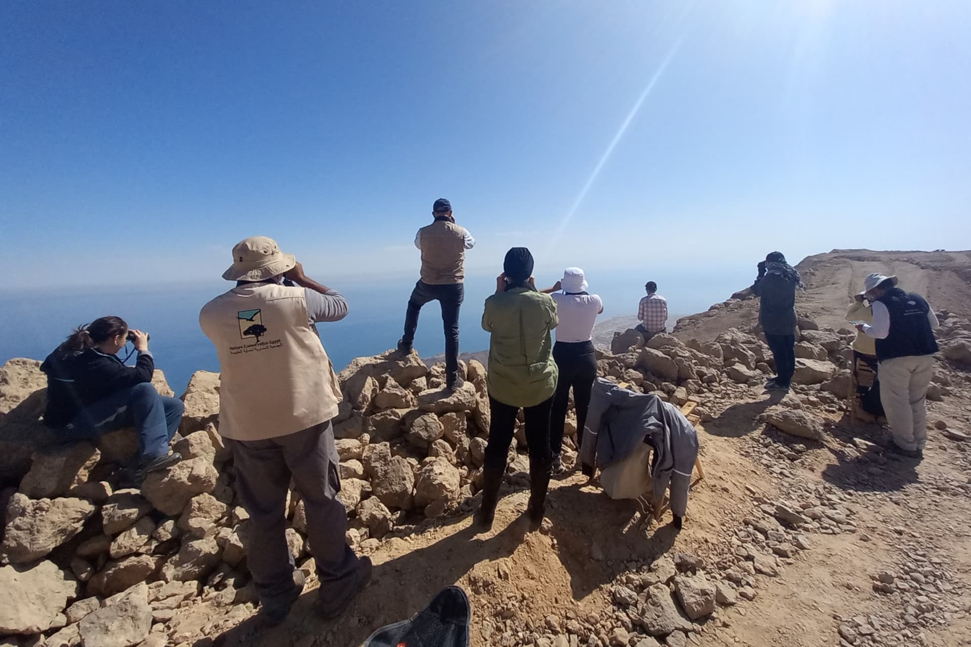 متطوعون مصريون يصومون رمضان مع الطيور المهاجرة على جبل الجلالة